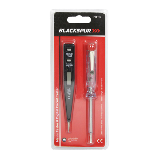 Blackspur Mains Tester And Digital Circuit Tester Set Blackspur Mains Tester And Digital Circuit Tester Set
